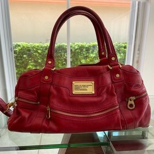 Marc Jacobs red leather handbag